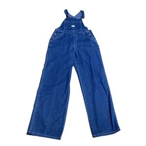 Vintage 90s Old Navy Brand Carpenter Mens Blue Denim Overalls Size Médium‎